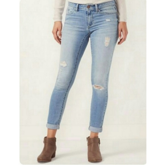 lauren conrad cuffed skinny ankle jeans